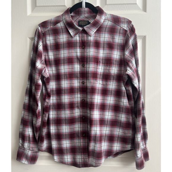 PENDLETON Red Plaid Cotton Button Down Board Shirt - Picture 2 of 14